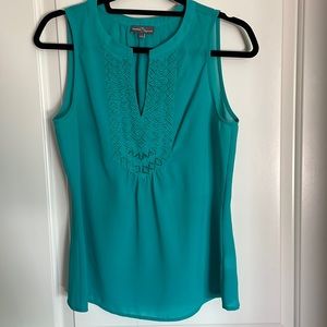 Market & Spruce Aqua Sleeveless Top Size S